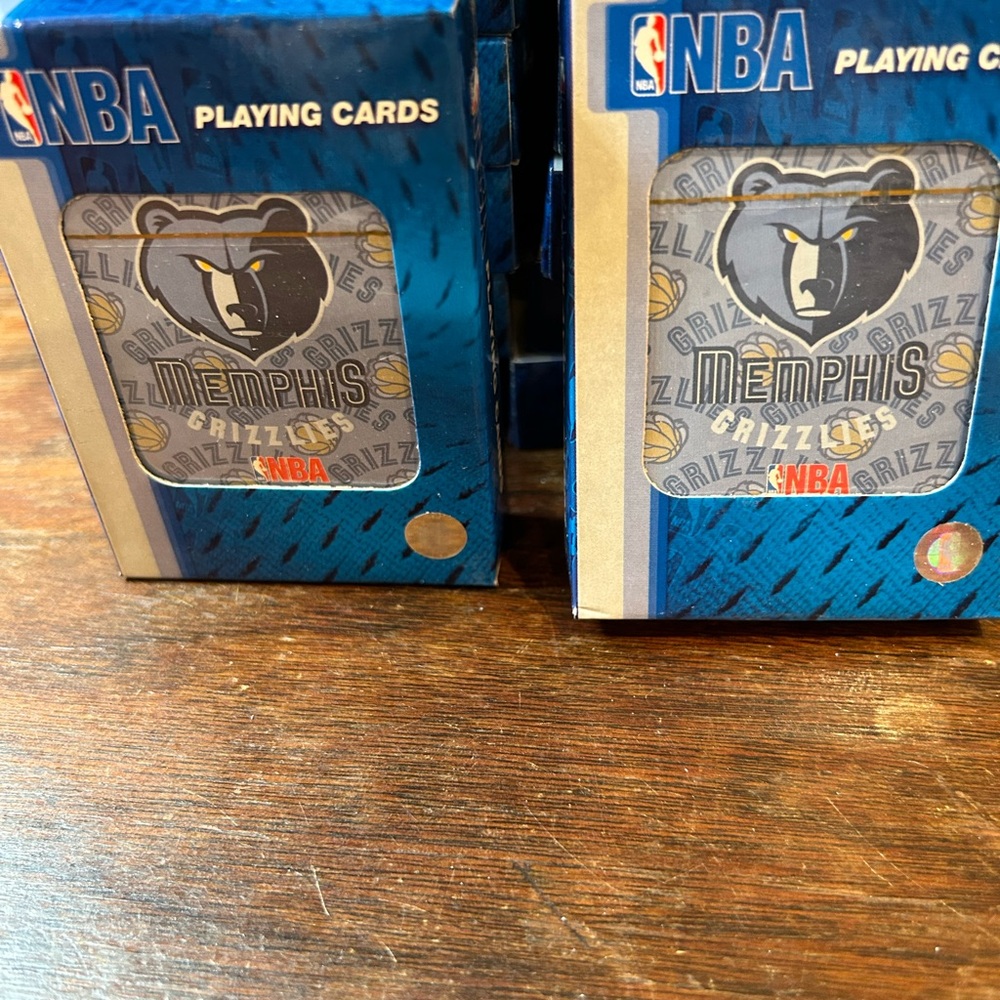 NBA Memphis Grizzlies Blue Playing Cards